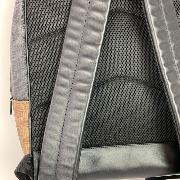 Coach Metropolitan Soft Backpack Brown Black Colorblock Signature Canvas Leather - Picture 7 of 11